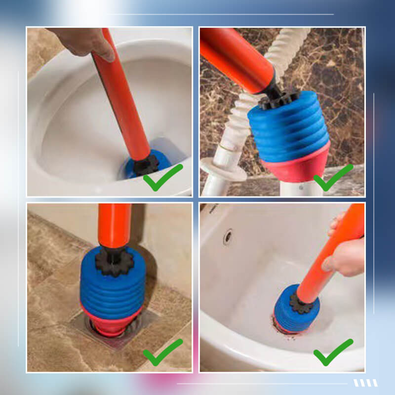 High Pressure Toilet Unblock One Shot Toilet Pipe Plunger Silicone Quickly Unblock Household Toilet Sewer Dredging Plunger