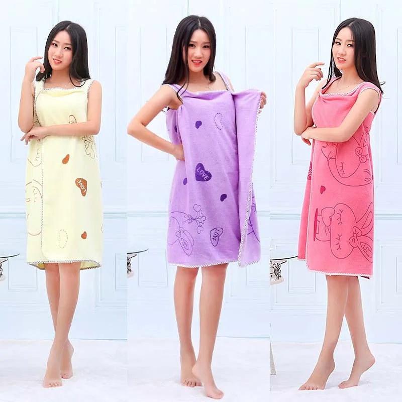 New Bath Towels Fashion Lady Wearable Fast Drying Magic Bath Towel Beach Spa Bathrobes Bath Skirt Dropshipping Bath Towels