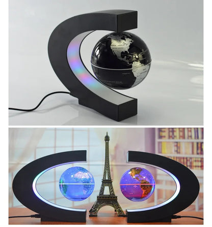 LED Floating Anti-gravity LED Night Light Gift Teaching Education Magnetic Floating World Map Lamp Home Office Decor Nightlights