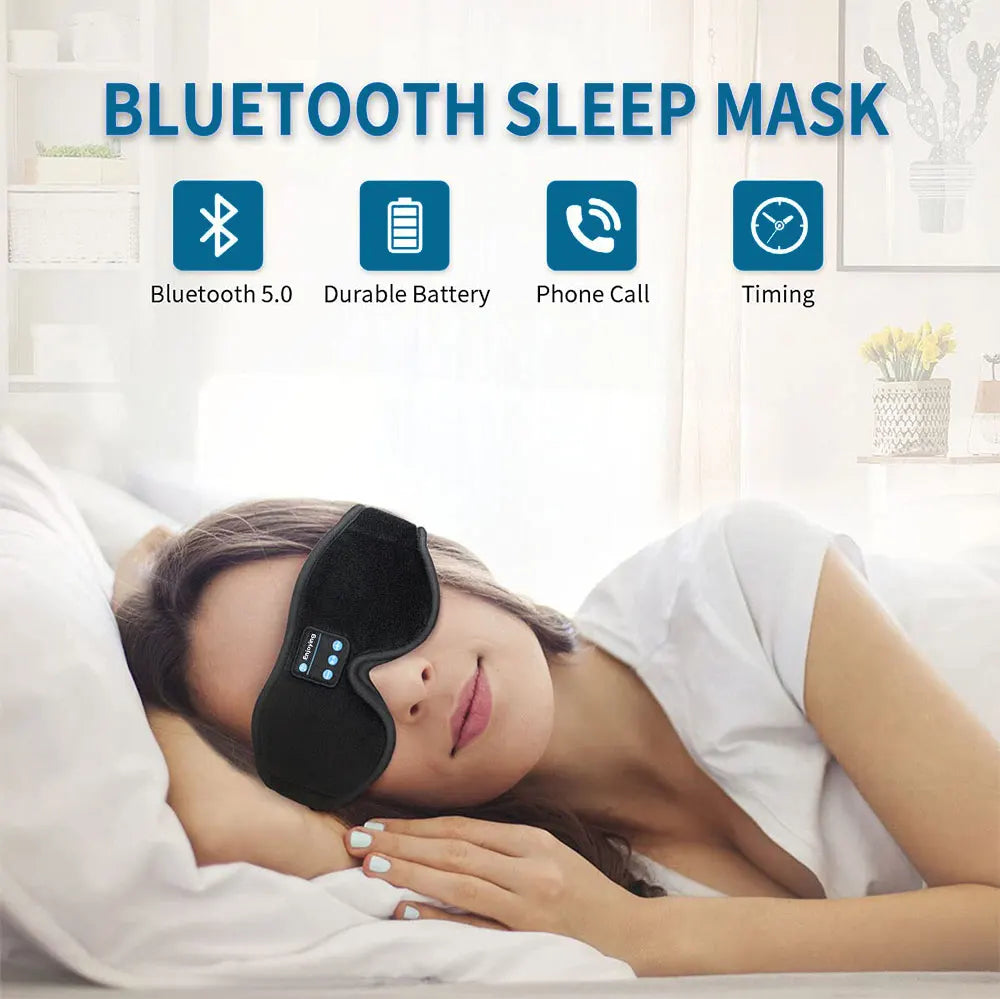 Mask For Sleep Headphones Bluetooth 3D Eye Mask Music Play Sleeping Headphones with Built-in HD Speaker