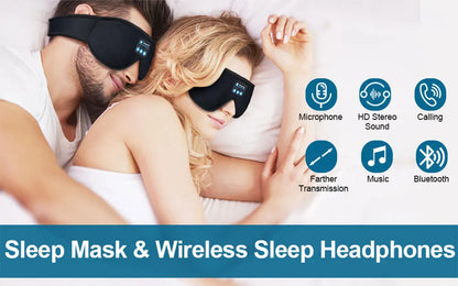 Mask For Sleep Headphones Bluetooth 3D Eye Mask Music Play Sleeping Headphones with Built-in HD Speaker