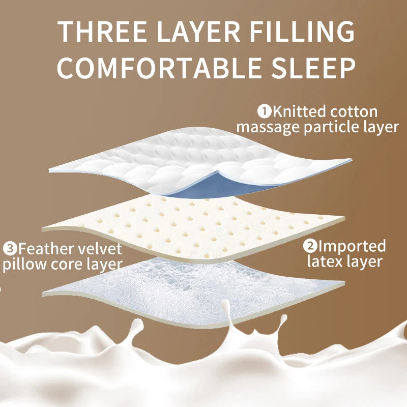 Latex Pillows for Sleeping Natural Rubber Cervical Spine Pillows To Help Sleep Orthopedic Neck Pain Pillow Travesseiro 베개