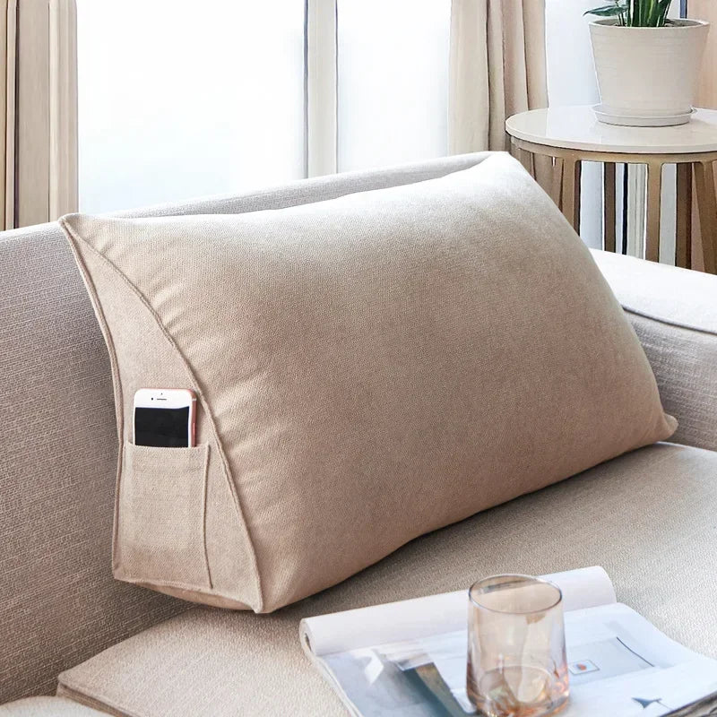 Headboard Wedge Pillow Bed Sofa Rest Reading Pillow Bolster Triangular Pillow Sitting In Bed-Backrest Positioning Support