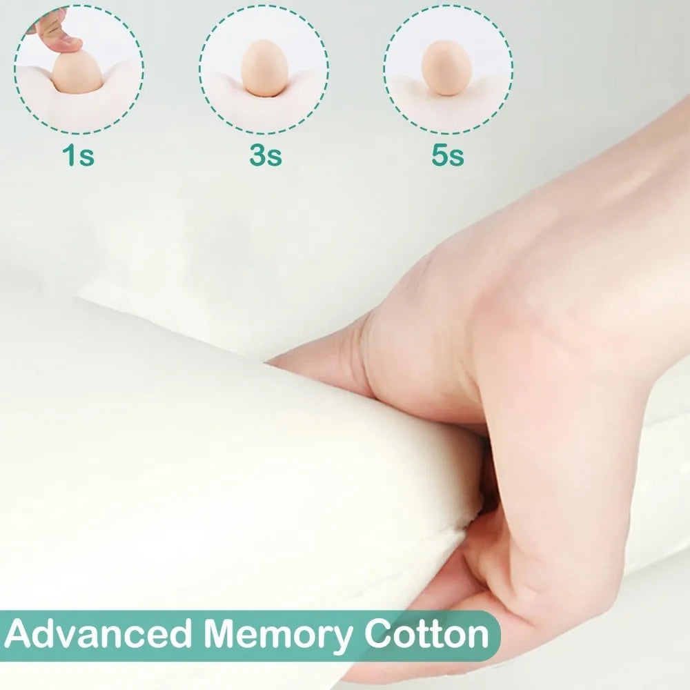 Memory Foam Knee Pillow Side Sleepers Smoothspine Alignment Pillow Relieve Hip Pain Sciatica Leg Pillows for Side Sleepers Home