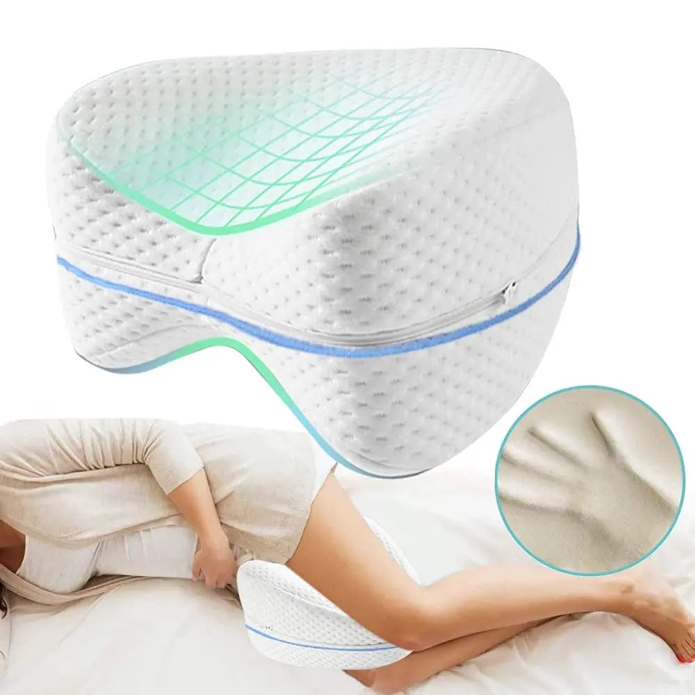 Memory Cotton Bed Leg Pillow for Sleeping Knee Cushion for Sleeping Suitable for Relieving Leg Back Knee Pain Backache Relief