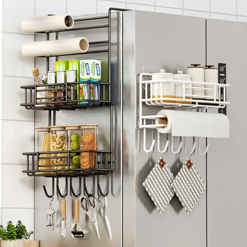 Refrigerator Storage Shelf For Kitchen Rack Refrigerator Wall Side Hanging Storage Rack Kitchen Fridge Shelfs Spice Organizer