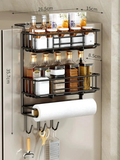 Refrigerator Storage Shelf For Kitchen Rack Refrigerator Wall Side Hanging Storage Rack Kitchen Fridge Shelfs Spice Organizer