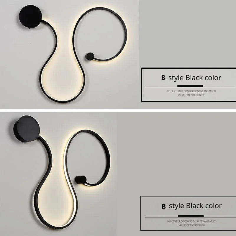 Modern Wall Lamps for Bedroom Study Living Balcony Room Acrylic Home Deco in White Black Iron Body Sconce Led Lights Fixtures