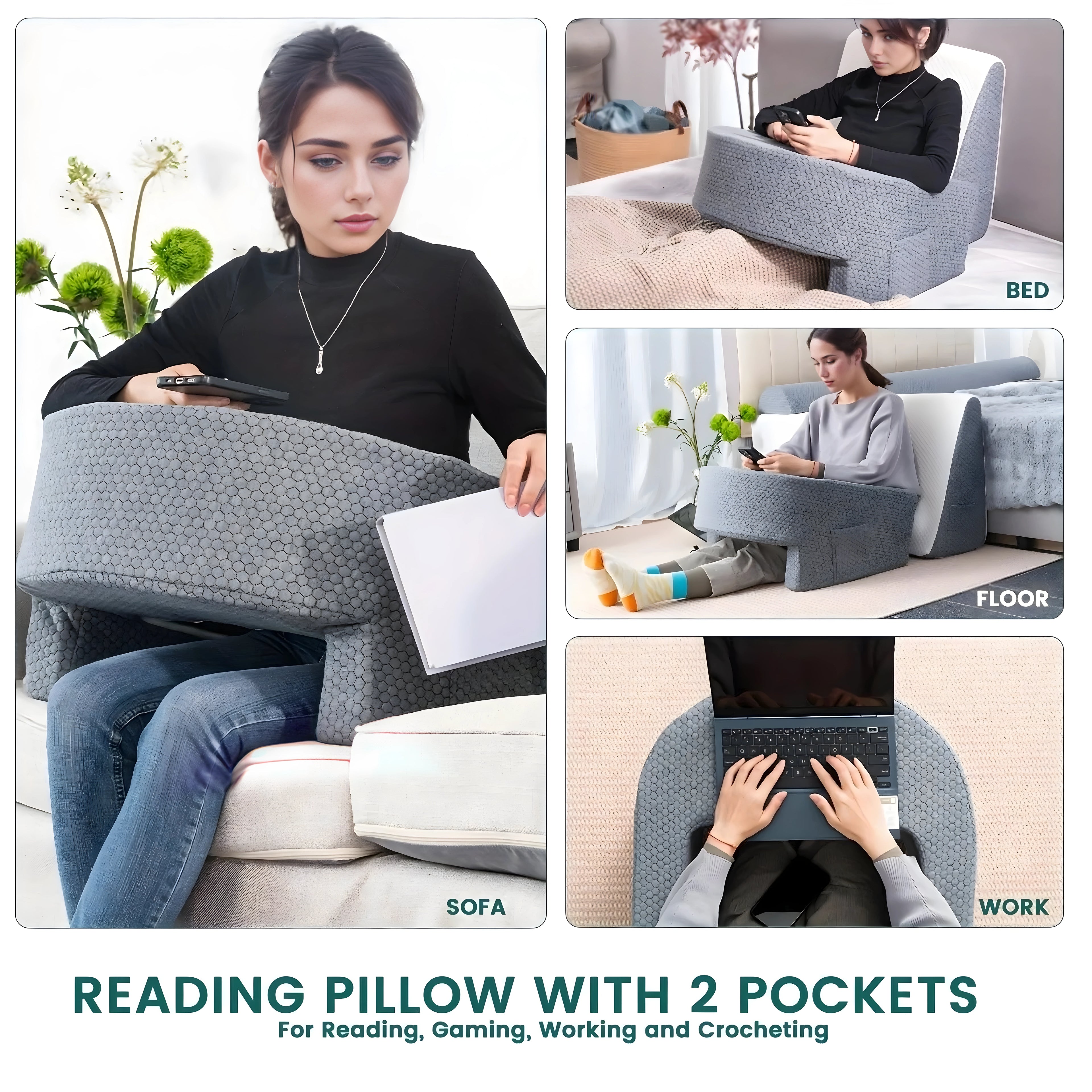 The Ultimate Reading Pillow: Unmatched Comfort for Relaxation &amp; arm Support!