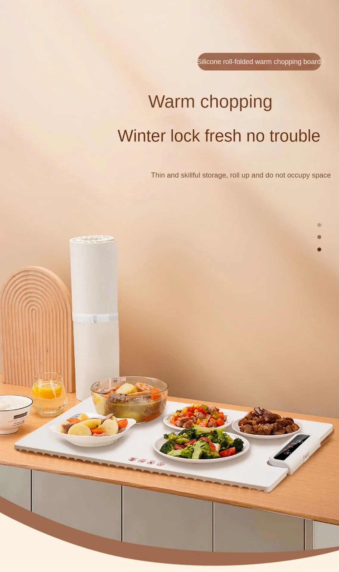 Multi-Functional leftover &amp; Beverage Warmer with Non-Slip Surface and Foldable Design