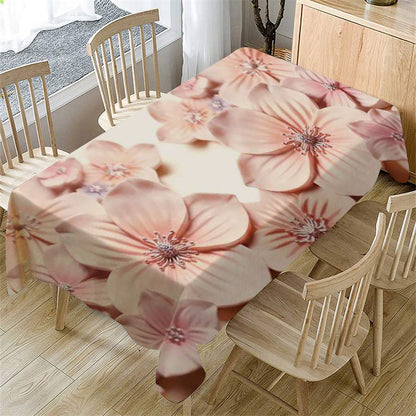 3D Tablecloth Carved Flowers Pattern Waterproof Dining Table Cloth Rectangular Tea Table Cover Picnic Mat Home Decor Manteles