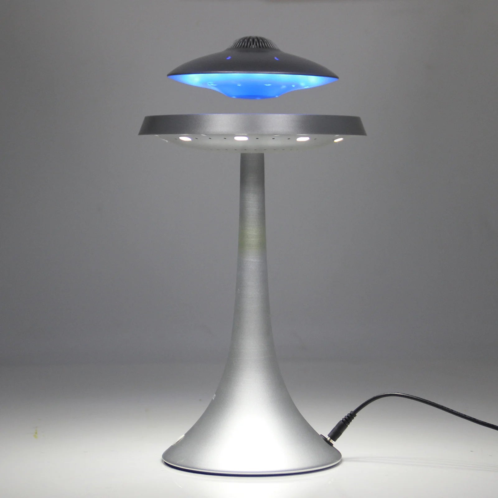 UFO Speaker Super Cool Levitating Speaker Magnetic Floating UFO Speaker Music Player with RGB Color Table Lamp