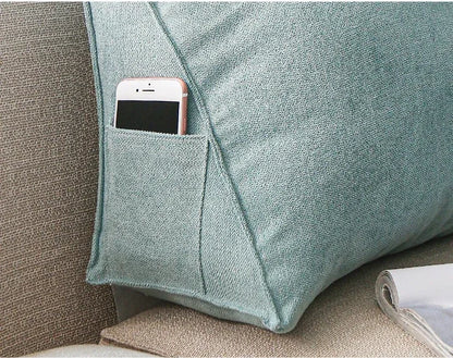 Headboard Wedge Pillow Bed Sofa Rest Reading Pillow Bolster Triangular Pillow Sitting In Bed-Backrest Positioning Support