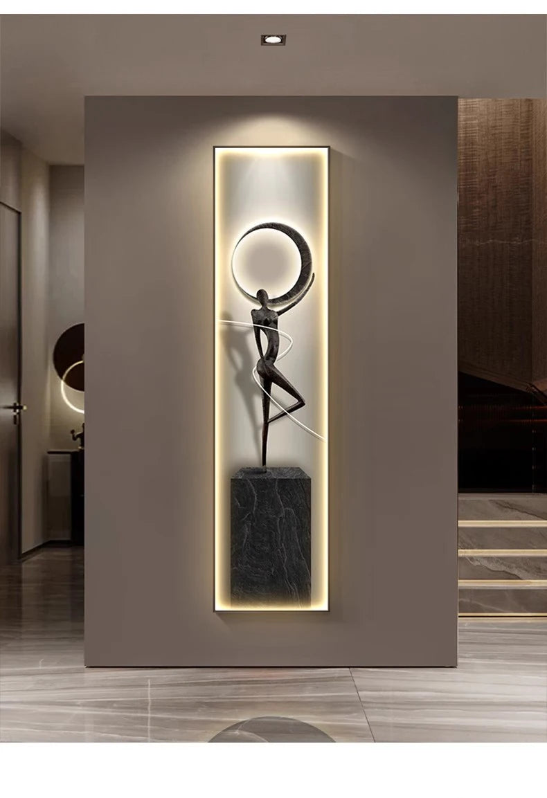 Modern Luxury Entrance Decoration Painting Abstract Figure Corridor Hanging  Painting Model  Room Mural Painting  Advanced Sense