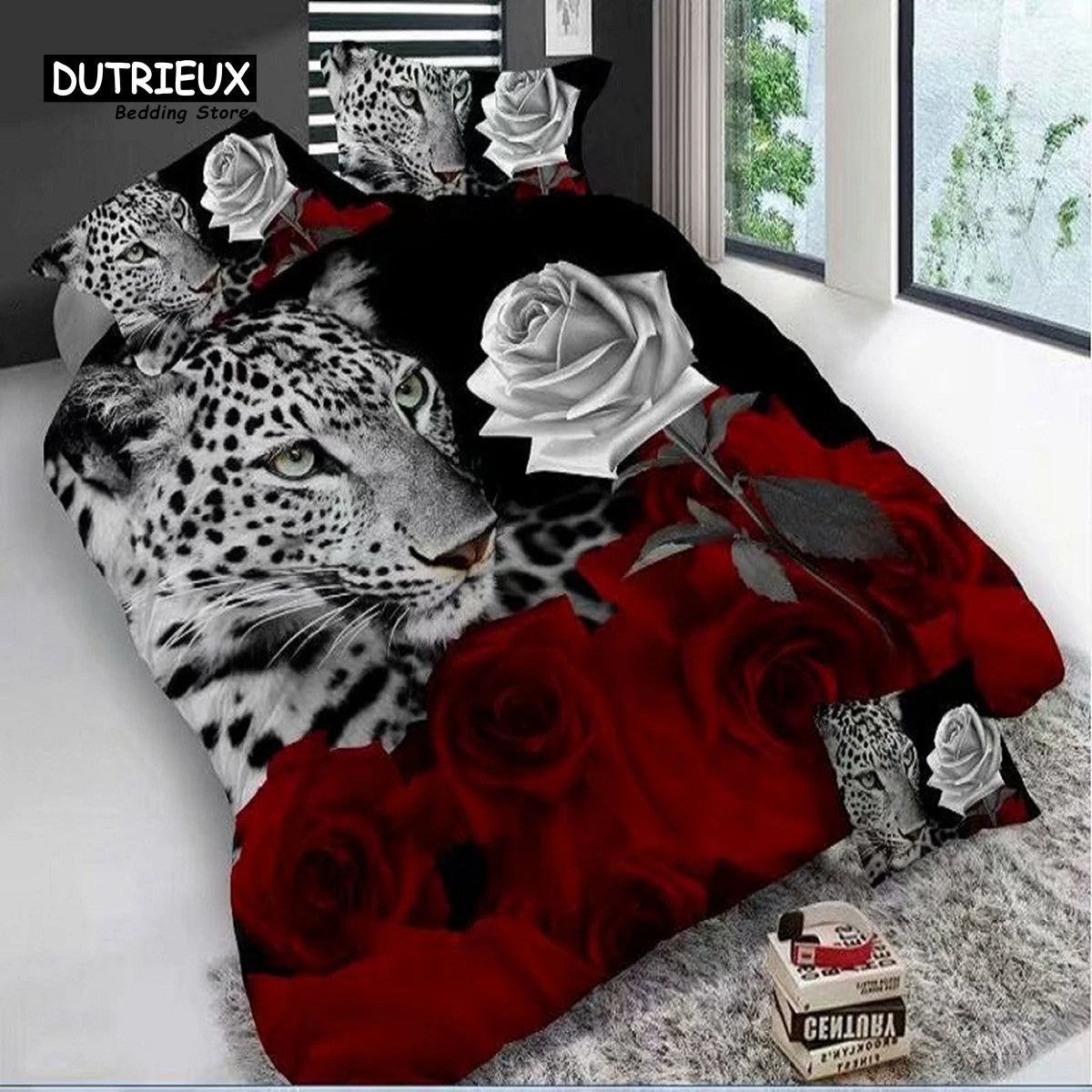 3d Big Cats Duvet Cover Set Fashion Bedding Set Soft Comfortable Breathable Duvet Cover For Bedroom Guest Room Decor