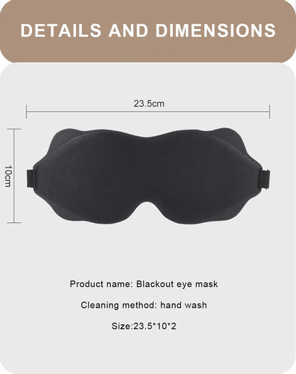 3D Mask for Sleep Eye Mask Lights Blockout Soft Padded Sleeping Masked Fabric Cover Shade Blindfold Eyepatch Travelsleepmask