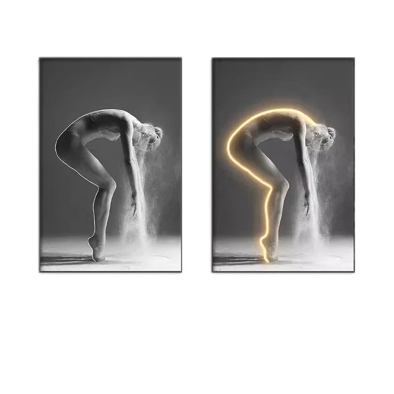 Modern Art Character Luminous Interior Painting LED Wall Lamp For Entrance Living Room Bedroom Bedside Decoration CX186DS