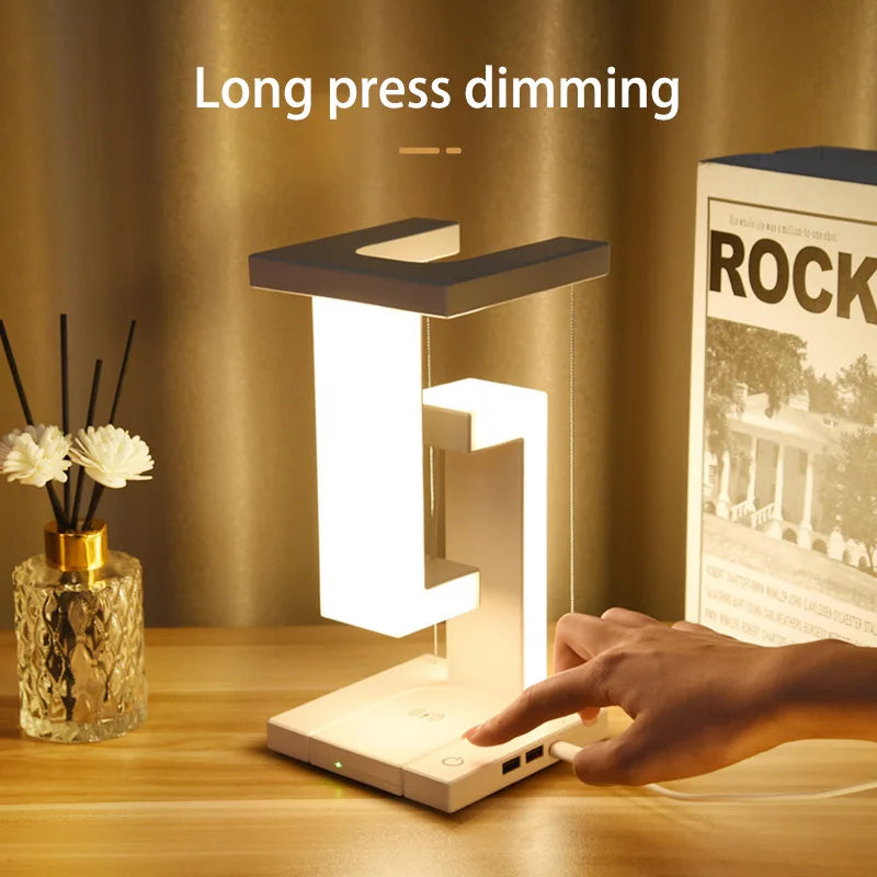 Lamp Bedside Table Creative Mobile Phone Wireless Charging Suspended Desk Lamp Home Atmosphere Decoration Gift Small Night Light