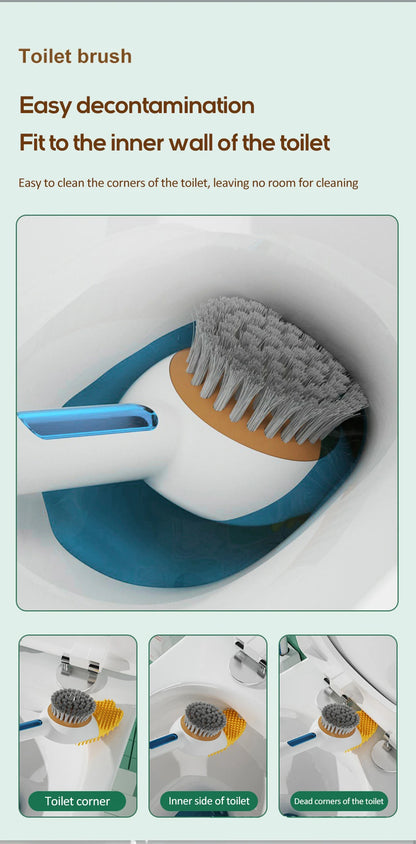 New Detergent Refillable Toilet Brush Bathroom Wall-mount Quick Draining Clean Tool Cleaning Brush Bathroom Accessories Sets