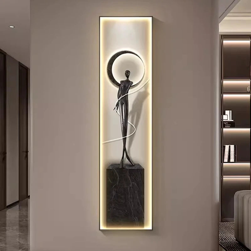 Modern Luxury Entrance Decoration Painting Abstract Figure Corridor Hanging  Painting Model  Room Mural Painting  Advanced Sense