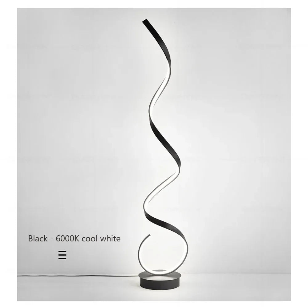 LED Floor Lamp Modern Remote Control Spiral Light For Living Room Bedroom Bedside Study Home Indoor Led Decorative Desk Lighting