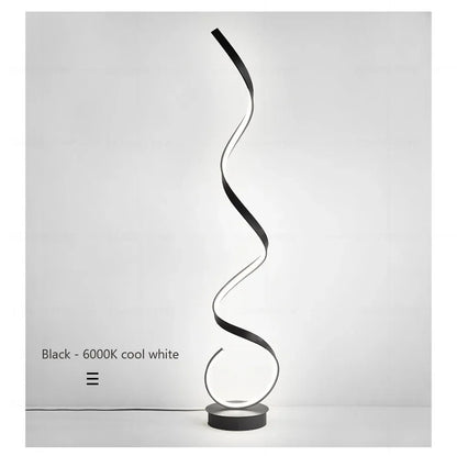 LED Floor Lamp Modern Remote Control Spiral Light For Living Room Bedroom Bedside Study Home Indoor Led Decorative Desk Lighting