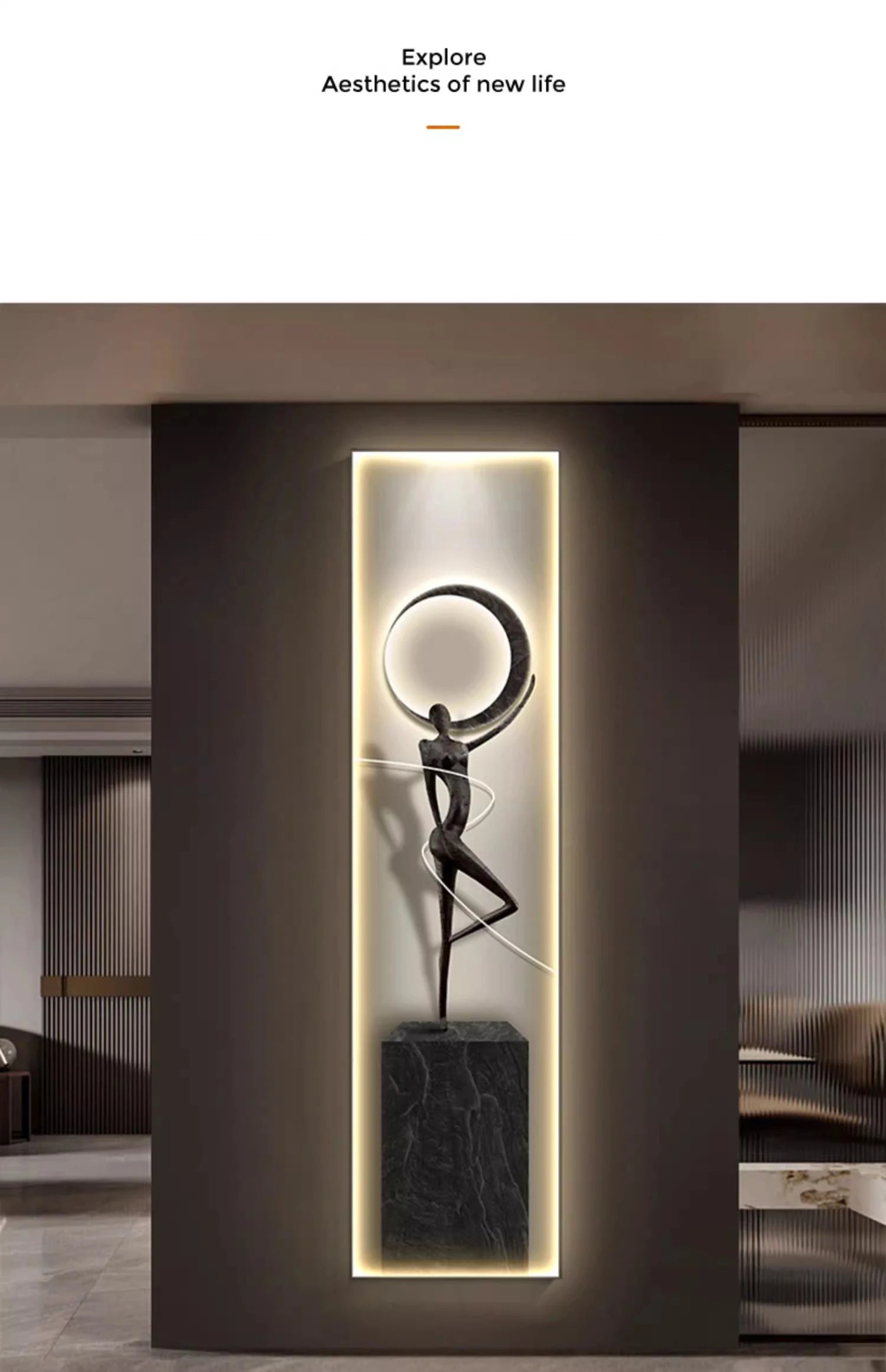 Modern Luxury Entrance Decoration Painting Abstract Figure Corridor Hanging  Painting Model  Room Mural Painting  Advanced Sense