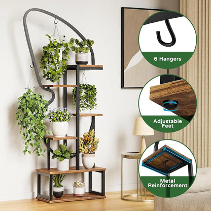 6 Tier Plant Stand Butterfly-Shaped