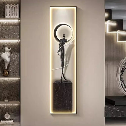 Modern Luxury Entrance Decoration Painting Abstract Figure Corridor Hanging  Painting Model  Room Mural Painting  Advanced Sense