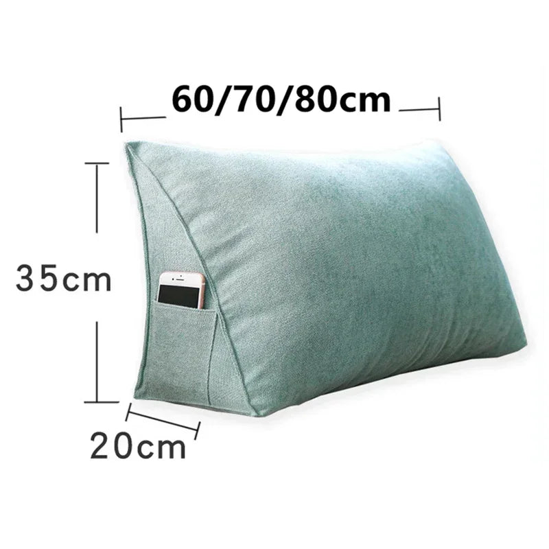 Headboard Wedge Pillow Bed Sofa Rest Reading Pillow Bolster Triangular Pillow Sitting In Bed-Backrest Positioning Support