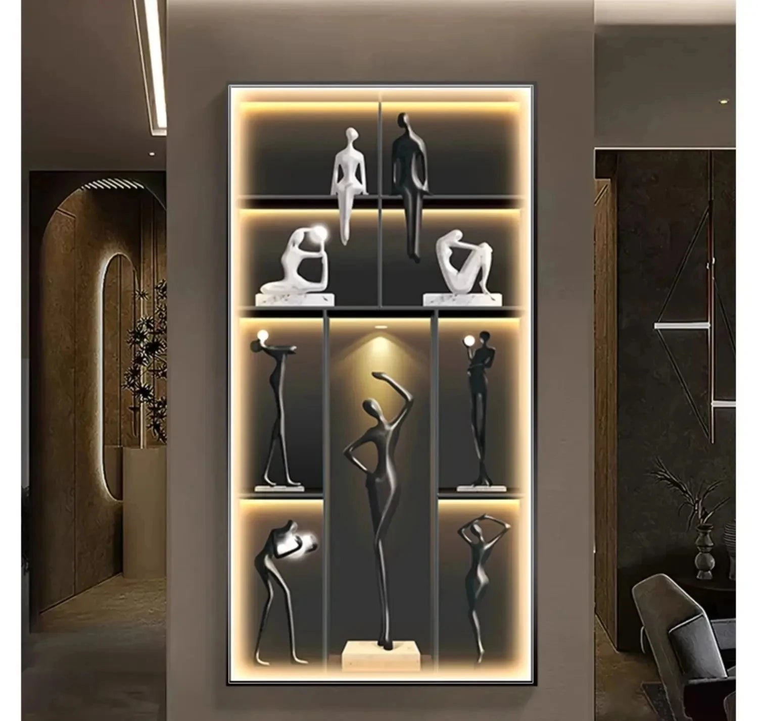 Free Shipping Modern Abstract Wall Decoration Home Appliance LED Wall Lamp Bedroom Study living Room Dining Room Hanging Paintin