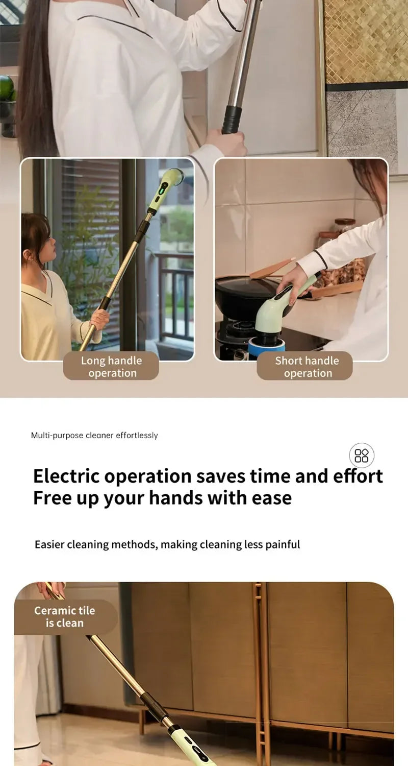 Wireless Electric Cleaning Brush Bathroom Window Kitchen Automotive Multifunctional Household Rotating Cleaning Machine