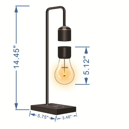 Wireless Charging Magnetic Levitating Floating Wireless LED Light Bulb for Desk Lamp Home Room Office Decor Unique Gift