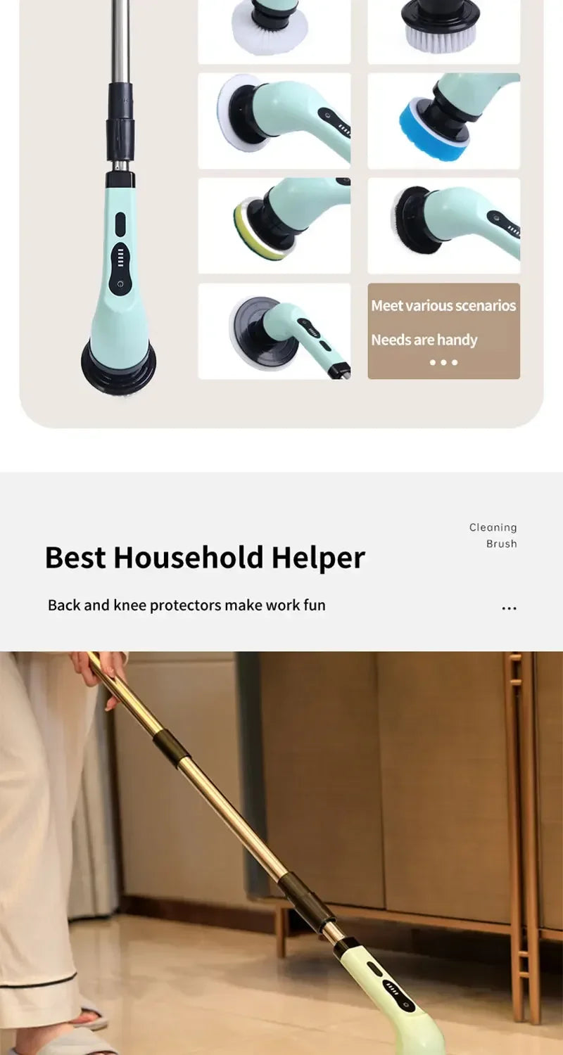 Wireless Electric Cleaning Brush Bathroom Window Kitchen Automotive Multifunctional Household Rotating Cleaning Machine