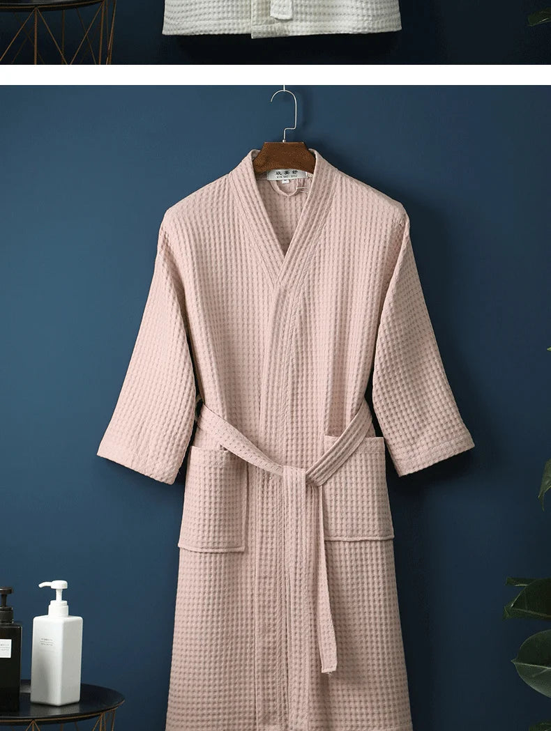 Men Women 100% Cotton Terry Bathrobe Suck Water Towel Sleepwear Spa Hotel Long Bath Robe Kimono Plus Size Dressing Gown Lovers