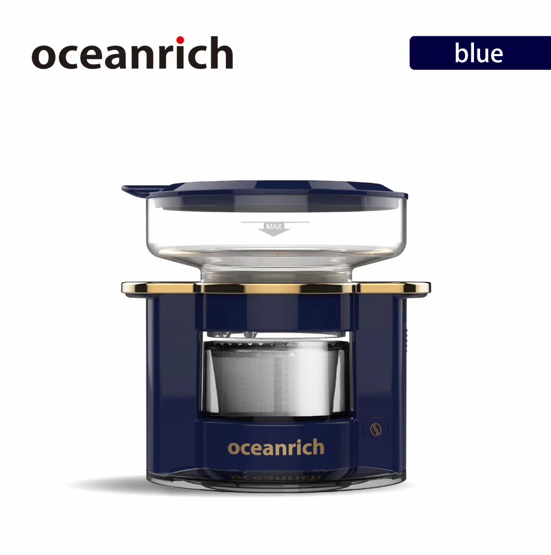 OCEANRICH S2 Automatic Single Serve Pour-over Portable Coffee Maker Coffee Dripper Reuseable Stainless Steel Coffee Pot Machine