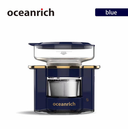 OCEANRICH S2 Automatic Single Serve Pour-over Portable Coffee Maker Coffee Dripper Reuseable Stainless Steel Coffee Pot Machine