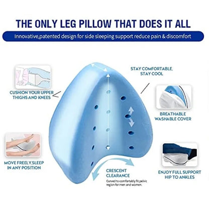 Memory Cotton Bed Leg Pillow for Sleeping Knee Cushion for Sleeping Suitable for Relieving Leg Back Knee Pain Backache Relief