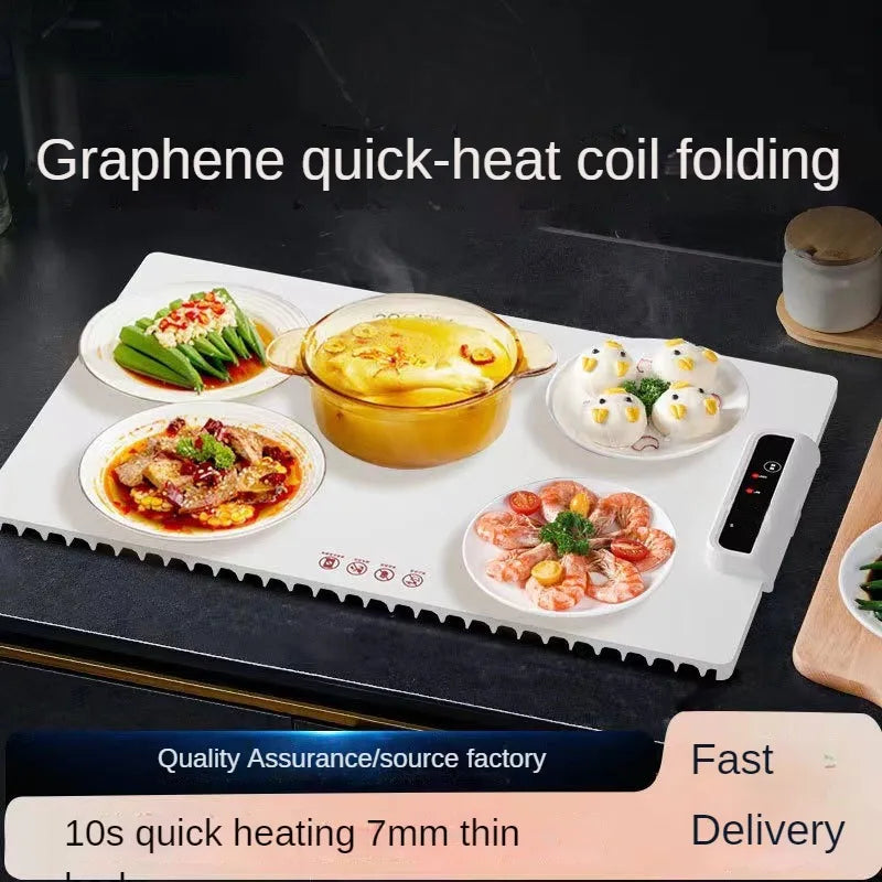 Multi-Functional leftover &amp; Beverage Warmer with Non-Slip Surface and Foldable Design