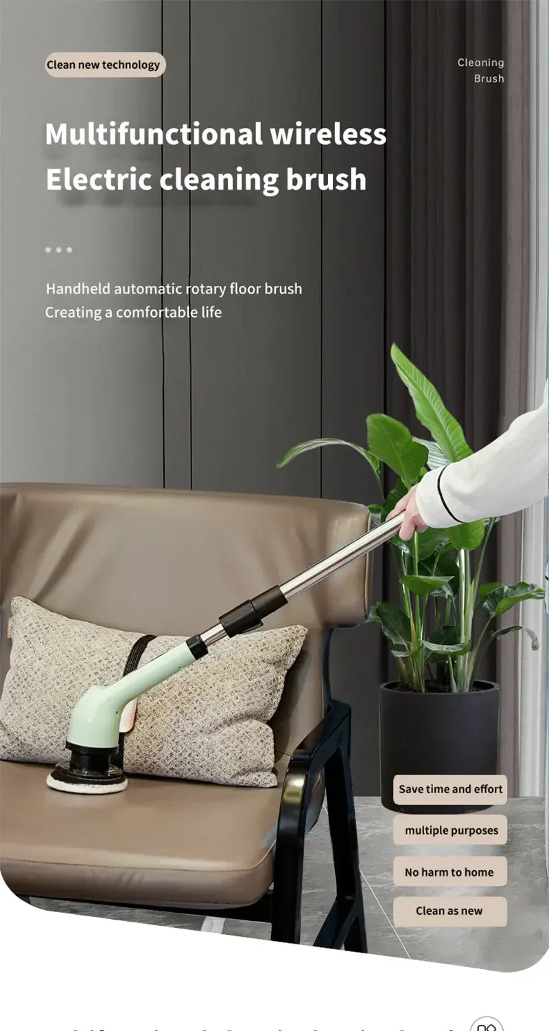 Wireless Electric Cleaning Brush Bathroom Window Kitchen Automotive Multifunctional Household Rotating Cleaning Machine