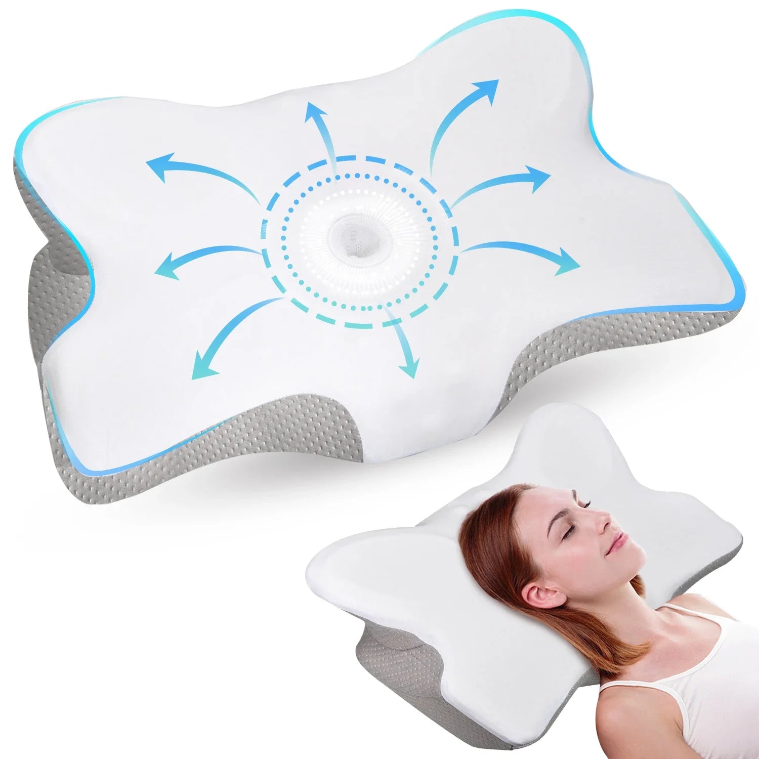 Pulatree New Odorless Orthopedic Pillow For Neck And Shoulder Pain Memory Foam Neck Pillow Ergonomic Sleeping Cervical Pillow