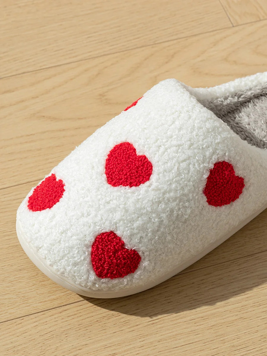 Women Slippers Fashion Little Heart Funny Love Shoes for Gift Mules Fuzzy Comfy Soft Sole Bedroom Slides Ladies Home Shoes