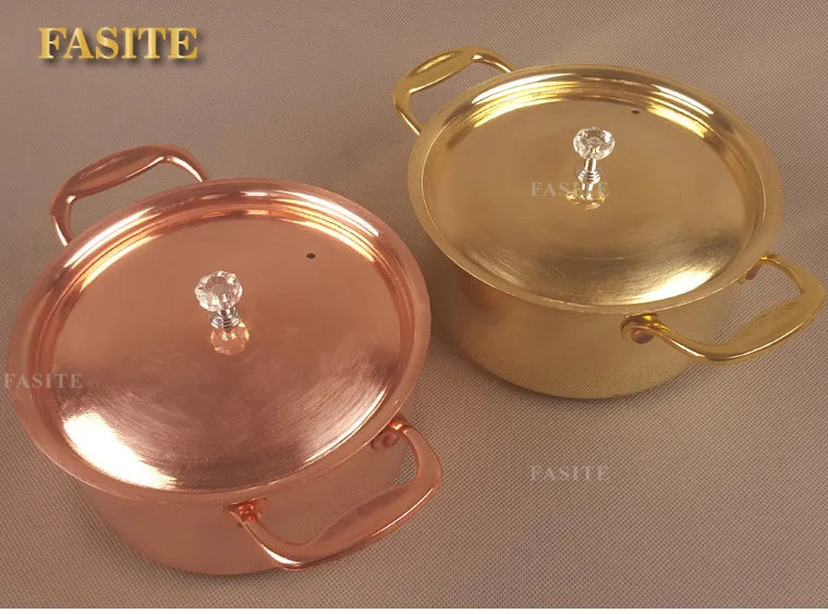 Pure Copper Small Hot Pot For One Person Cooking Induction Cooker Soup Pot with Lid 17cm Easy To Clean Single Serving Pot Best