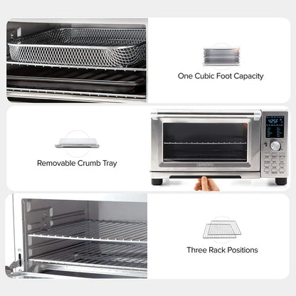 Bravo Convection Toaster Ovens Air Fryer Combo with 30QT Large Capacity For A Whole Chicken and 13&quot; Pizza. Multi-Layer Cooking