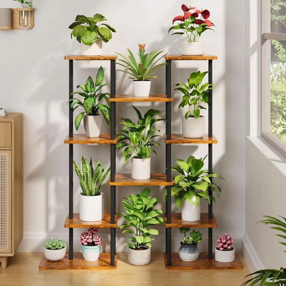 Plant Stand Indoor with Grow Lights, 6 Tiered Metal Plant Shelf, 40&quot; Tall Plant Stand for Indoor Multiple, Corner