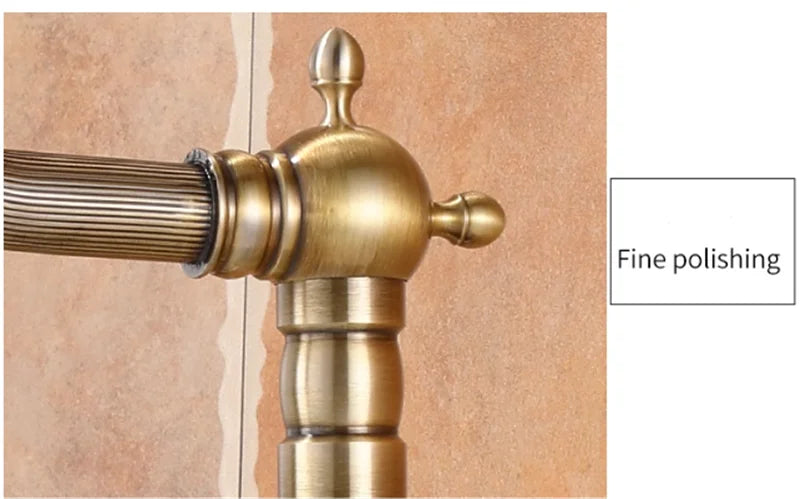 Basin Faucets Antique Bronze Bathroom Faucet Hot &amp; Cold Brass Bathroom Sink Faucet Deck Mounted Lavotory Faucet  Kitchen  Tap