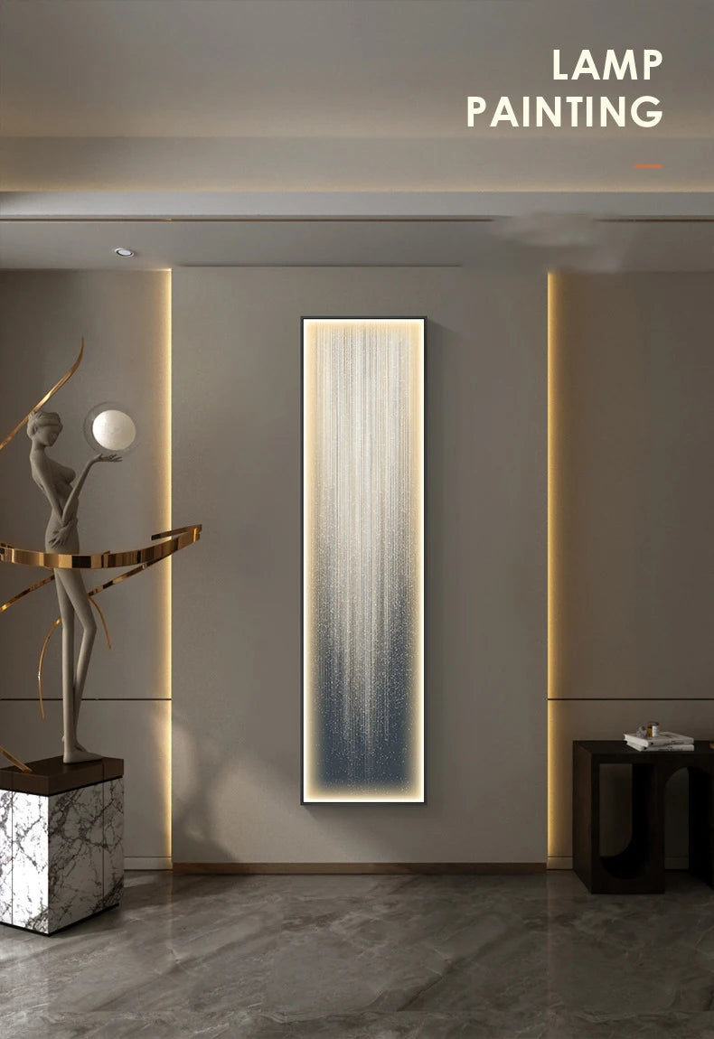 Modern Vertical Bar Abstract Luminous Interior Painting Led Wall Lamp Interior Lighting For Living Room Bedroom ClosetDecoration