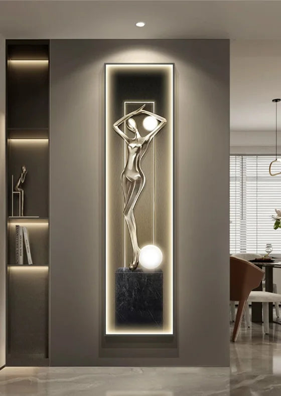 2024 New Modern Abstract Figure Glow Interior Painting Free Shipping Living Room Dining Room Kitchen Home Wall Decor Lamp Art