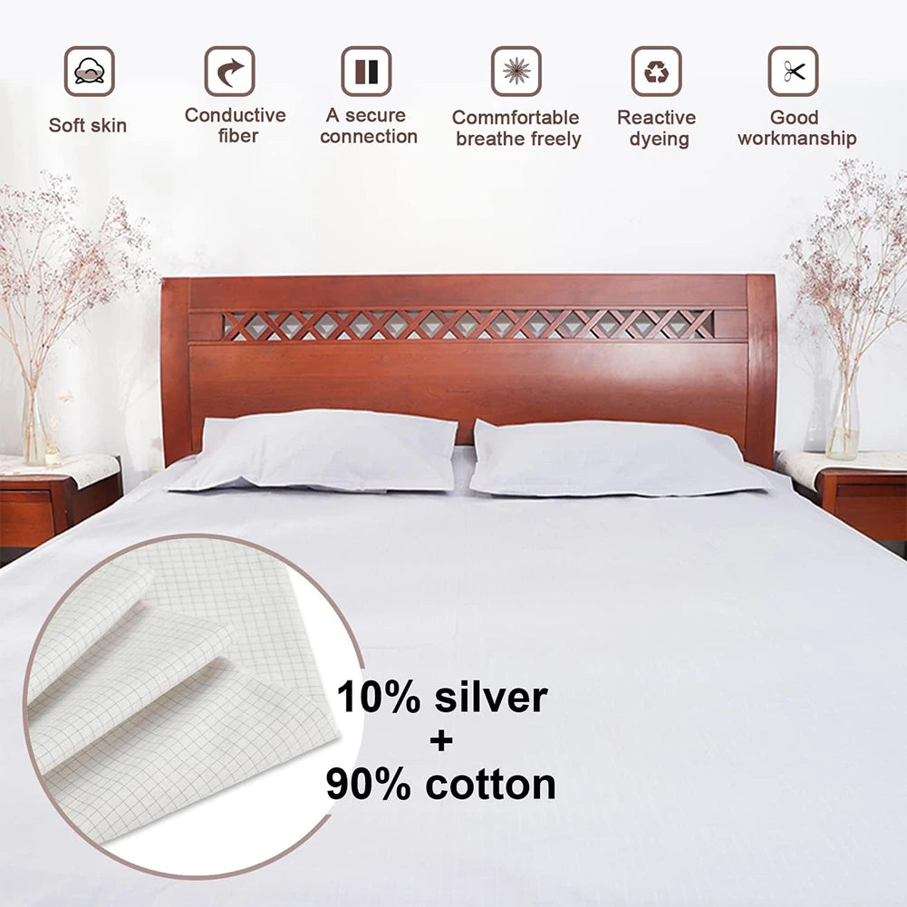 1PC Grounding Sheet Earthing Bed Flat Sheet Gold Connection Earth Cord ﻿Anti-static Organic Grounding Mat Radiation Proof