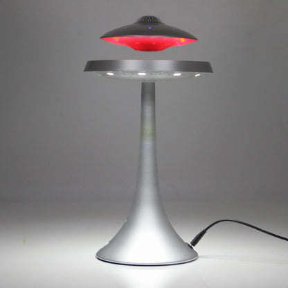 UFO Speaker Super Cool Levitating Speaker Magnetic Floating UFO Speaker Music Player with RGB Color Table Lamp